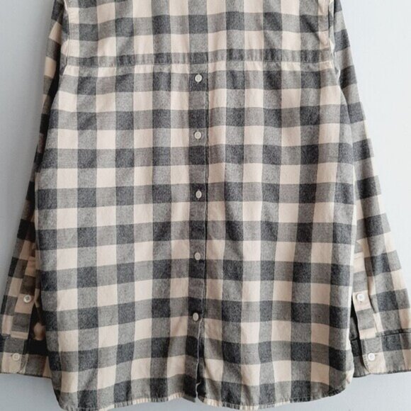 MADEWELL Classic Ex-Boyfriend Button-Back Shirt Buffalo Check Plaid Sz L - Picture 11 of 16